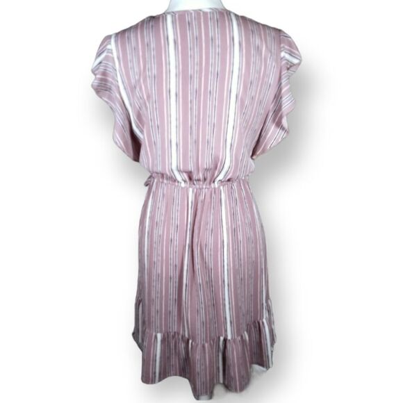 XHILARATION PURPLE & WHITE FAUX WRAP DRESS SZ.M EUC - Picture 6 of 8